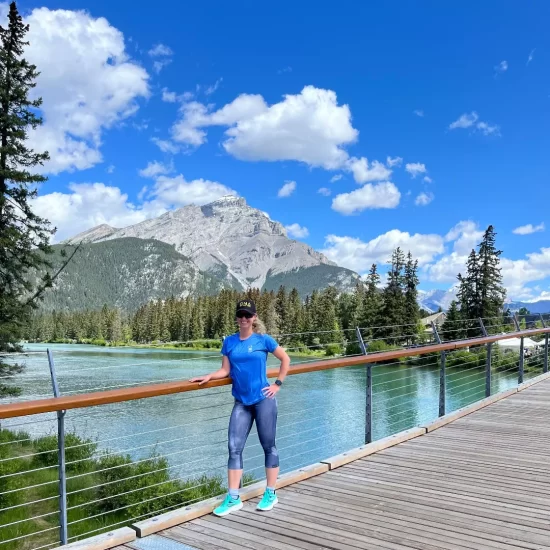 Enjoying the scenery the day before the Banff Half Marathon 